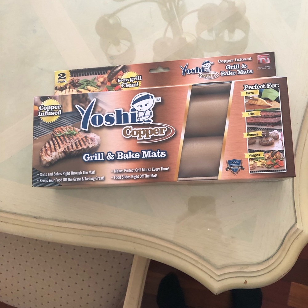 Copper Grill & Bake Mats - Copper Nonstick Grill Liners (Copper)